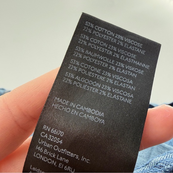 Urban Outfitters Brandi Indigo Strapless Mini Dress Denim Jean Blue Medium - Picture 9 of 10